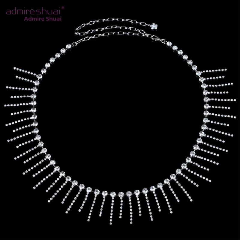 Vēdera dejas josta ar kristāliem un pūdelēm, metāla ķēde, sakausējuma sprādze, āķa aizvērums, platums >4 cm