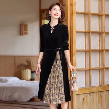 Patchwork ruha, Peach gallér, hosszú ujjú, közepes hosszúságú, poliészter anyag