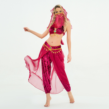 Snow Princess Halloween seksi božica cosplay kostim – Princeza Aladin i Cleopatra Belly Dance, Mesh kostim od poliestera 90–95%, Kod proizvoda 7012