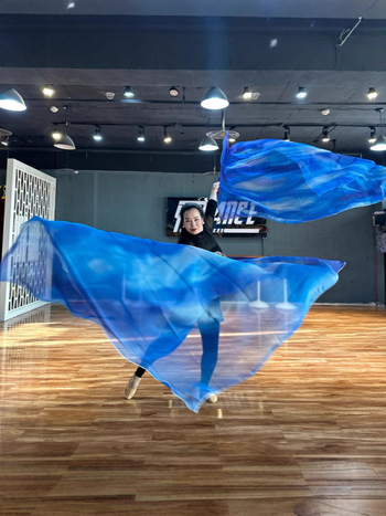 Zastava za trbušni ples – rekvizit od poliester šifon, dekoracija za leđa