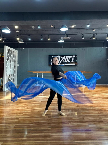 Zastava za trbušni ples – rekvizit od poliester šifon, dekoracija za leđa