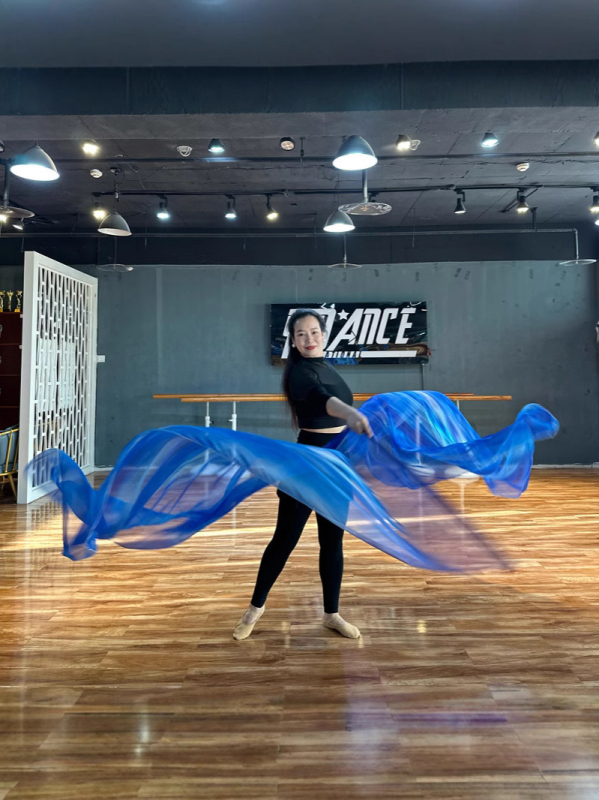 Zastava za trbušni ples – rekvizit od poliester šifon, dekoracija za leđa