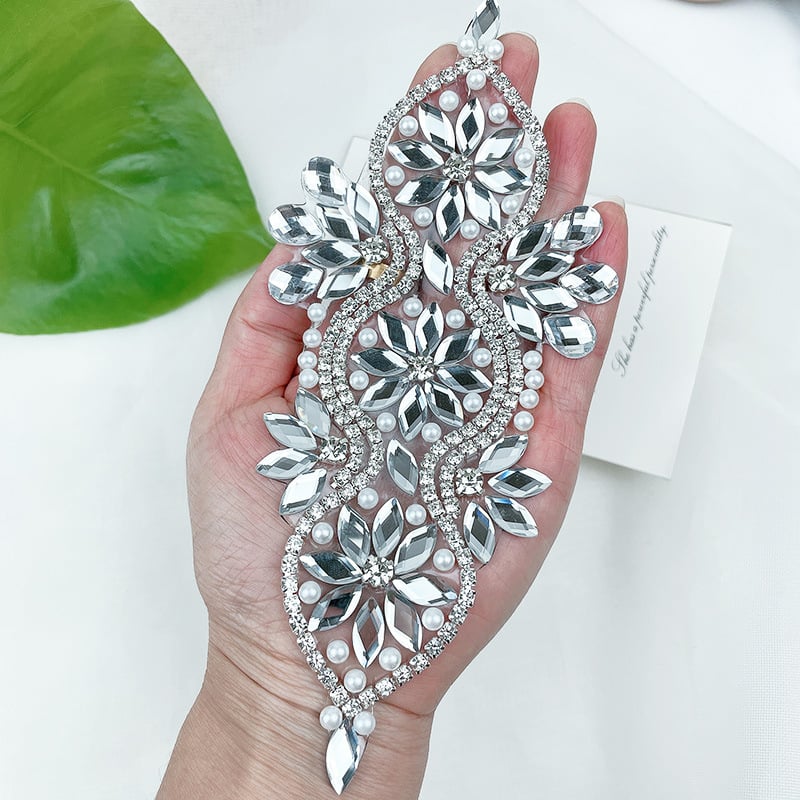 Kozmetički dodaci — Pojas s cvjetnim rhinestones za vjenčanu haljinu i kostim belly dance; materijali: rhinestones, staklo, biser; obrada: ljepilo; marka: Tidian Jewelry; godina/sezona: jesen 2023; stil: originalni dizajn