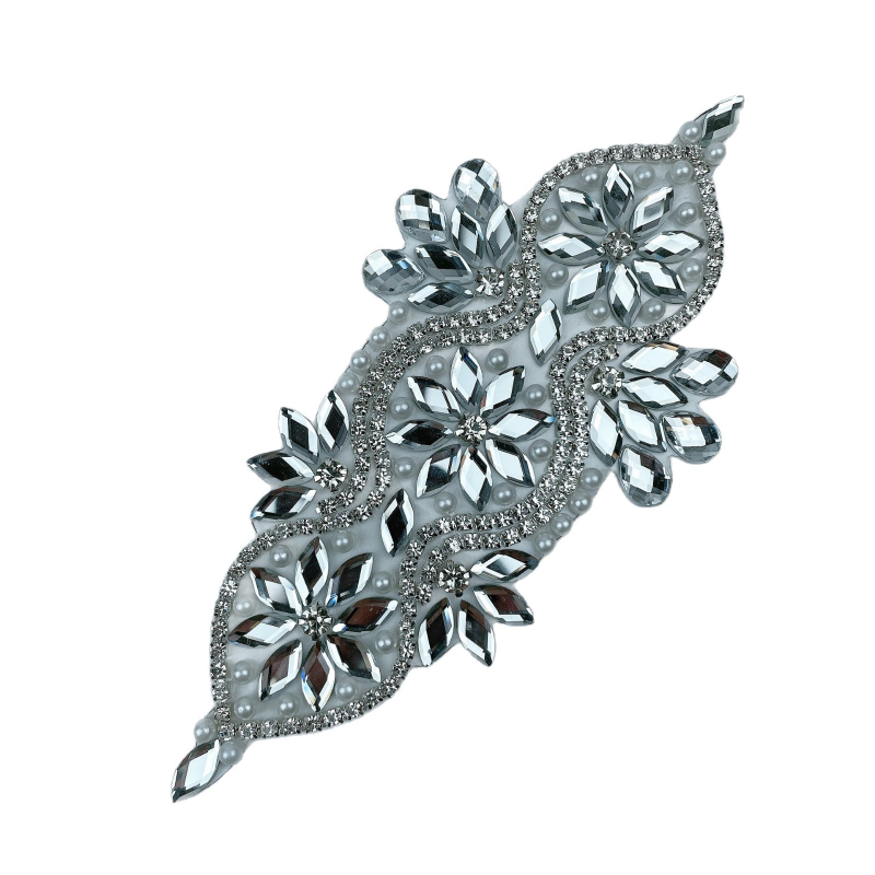 Kozmetički dodaci — Pojas s cvjetnim rhinestones za vjenčanu haljinu i kostim belly dance; materijali: rhinestones, staklo, biser; obrada: ljepilo; marka: Tidian Jewelry; godina/sezona: jesen 2023; stil: originalni dizajn