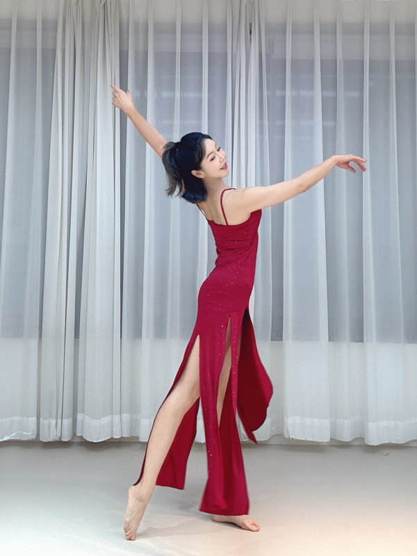 Kostim za belly dance za vježbanje, Led silk tkanina, dvostruko poliester 30–50%, Elegantni stil, Šivanje