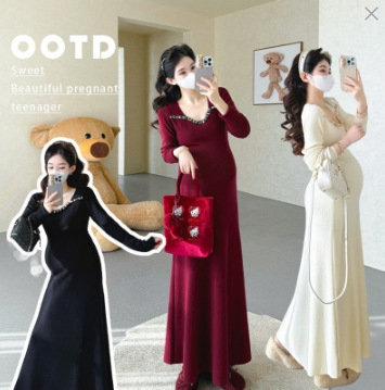 Φόρεμα με φούστα patchwork, μακριά μανίκια, βισκόζη 30–50%, μήκος μίντι, φθινοπωρινό 2025