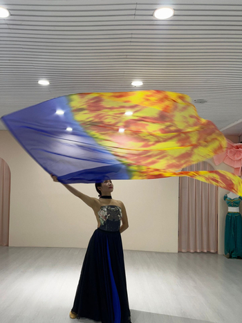 Zastava za obožavanje za ples, šifon i poliester, pravokutni oblik, jesen 2024