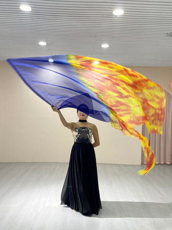 Zastava za obožavanje za ples, šifon i poliester, pravokutni oblik, jesen 2024