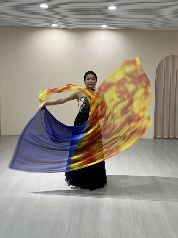 Zastava za obožavanje za ples, šifon i poliester, pravokutni oblik, jesen 2024