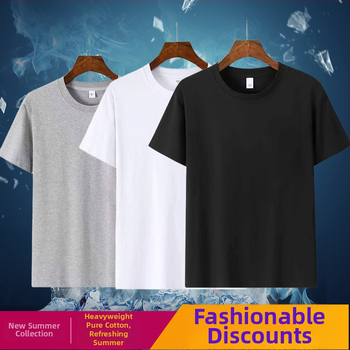 100% kokvilnas T-krekls, brīvās piegriezuma, īsās piedurknes, apaļais kakls, vienkrāsains modelis, elpojošs