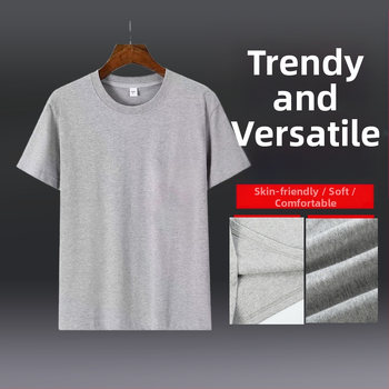 100% kokvilnas T-krekls, brīvās piegriezuma, īsās piedurknes, apaļais kakls, vienkrāsains modelis, elpojošs