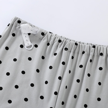 Trodjelni set za trudnice i dojenje – kućni komad, 100% pamuk, dugi rukav i hlače, za dojenje poslije poroda, minimalistički casual