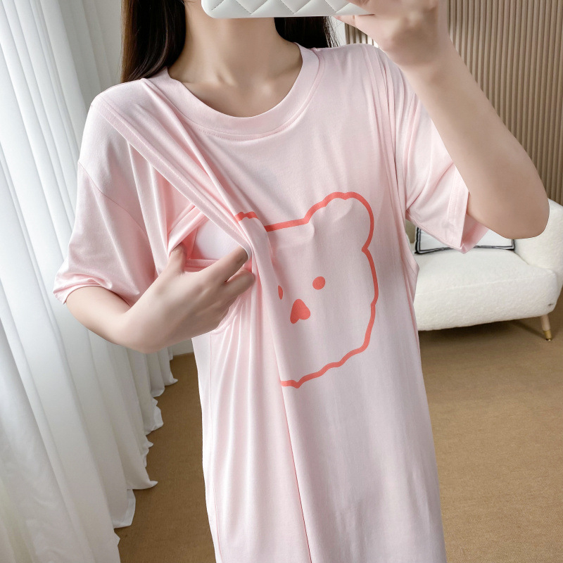 Top za trudnoću za dojenje s bočnim otvorom, 3/4 rukav, Milk Silk materijal, poliester 90–95%