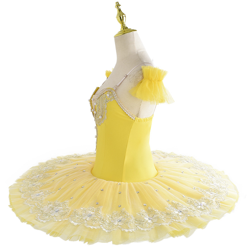 Dječja baletna tutu suknja s naramenicama i šljokicama, Swan Lake stil, materijal: poliester i spandex do 30%, stil Elegant Wind, Fresh and Sweet, br. dancetree, ljeto 2025