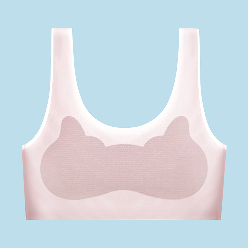 Sutien pentru fete vară: fără cusături, respirabil, confortabil, din nylon, cupe turnate ultra-subțiri, cupe cu acoperire completă