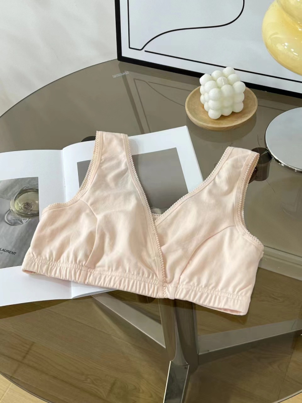 Pamukasti grudnjak za dojenje, prednja križna konstrukcija, bežični, prednje otvaranje, fiksirane dvostruke naramenice, pogodan za sve faze trudnoće i dojenja