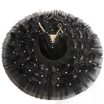 Dječja baletna haljina za izvedbu s tutu suknjom Swan Lake – Spandex tkanina, akril ≤30% (glavni), akril ≤30% (sekundarni), tisak