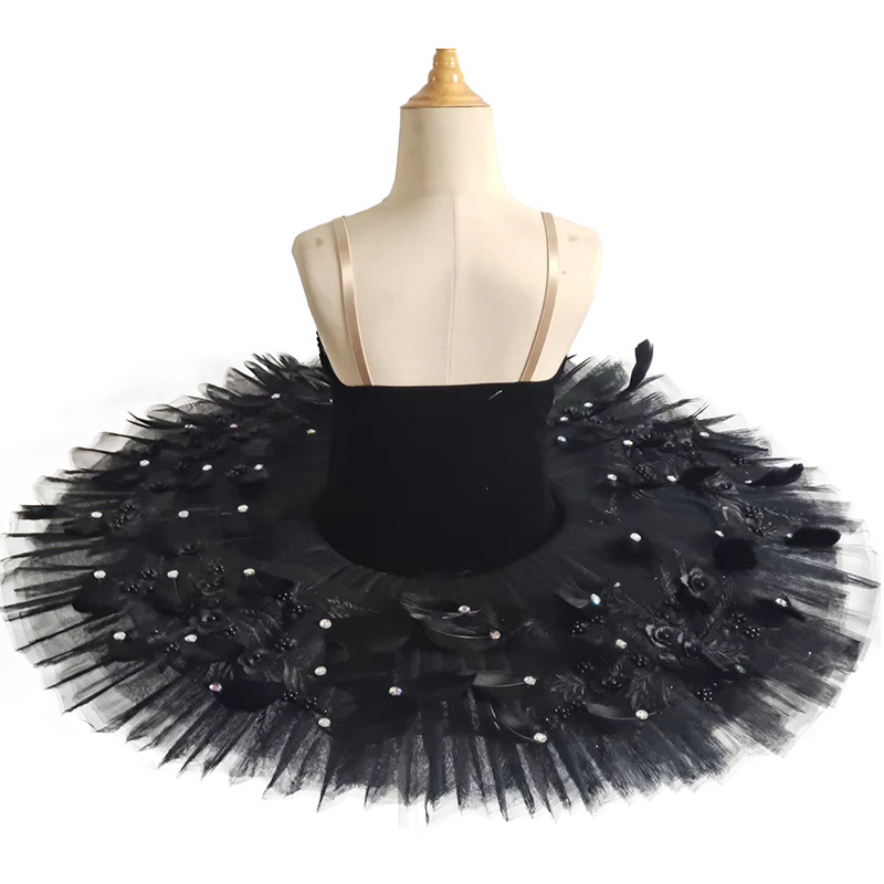 Dječja baletna haljina za izvedbu s tutu suknjom Swan Lake – Spandex tkanina, akril ≤30% (glavni), akril ≤30% (sekundarni), tisak