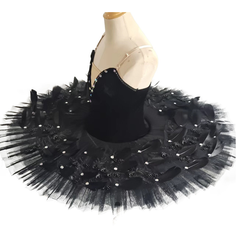 Dječja baletna haljina za izvedbu s tutu suknjom Swan Lake – Spandex tkanina, akril ≤30% (glavni), akril ≤30% (sekundarni), tisak