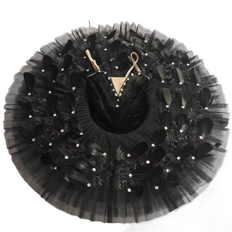 Dječja baletna haljina za izvedbu s tutu suknjom Swan Lake – Spandex tkanina, akril ≤30% (glavni), akril ≤30% (sekundarni), tisak