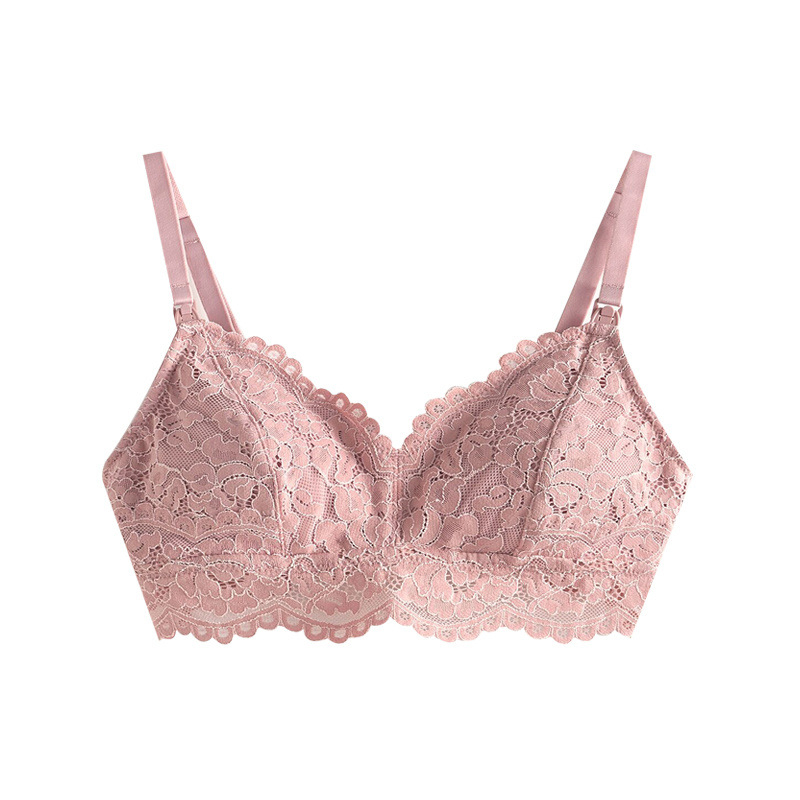 Maternitetni grudnjak za dojenje s odvojivim dvostrukim naramenicama, tanke oblikovane košarice, najlonski materijal, funkcija dojenja