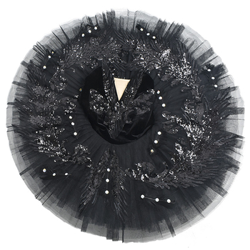 Baletna suknja za djecu i odrasle za scenske nastupe, zima 2024, poliester s elastanom do 30%, akrilni ukrasi, toplinska ukrašavanja, neutralan vjetrovit stil, svježe i slatko.