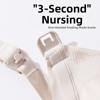 Zīdīšanas krūšturis ar plānām veidotiem kausiem, neilona audums, bez tērauda gredzeniem, piemērots visiem laktācijas posmiem