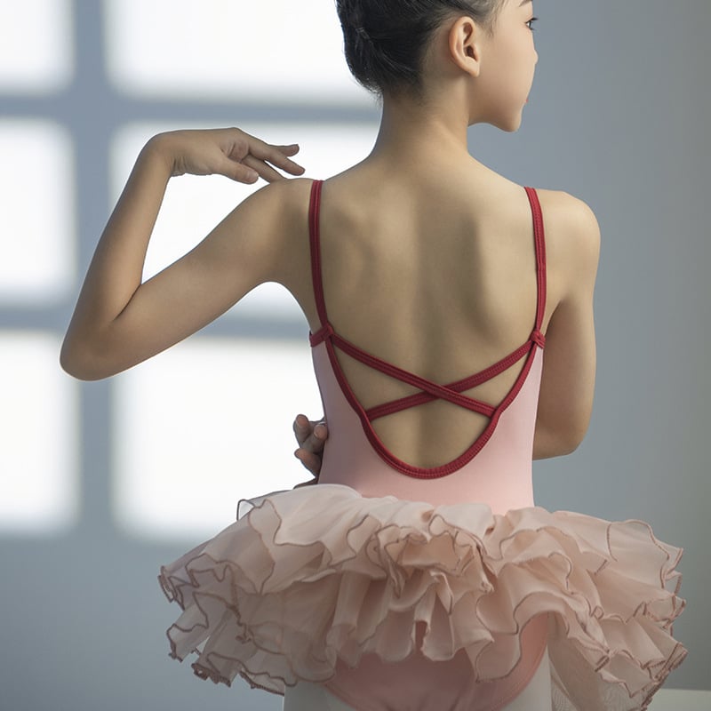 Dječja plesna odjeća za baletnu vježbu — najlon 90%, ljeto, za djecu 3–8 godina