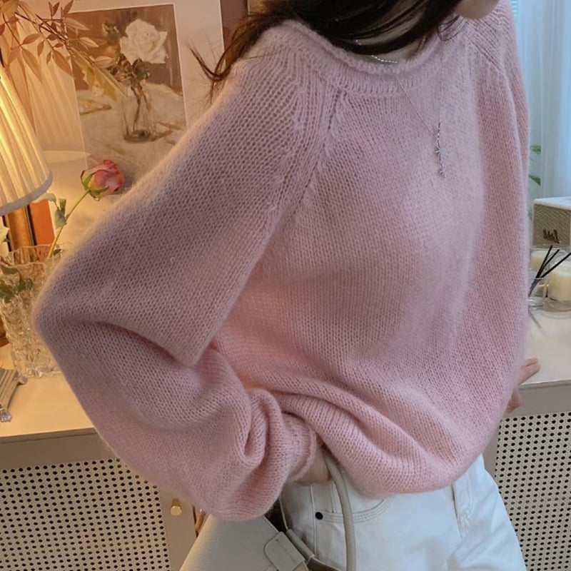 Ženski vuneni džemper s kapuljom, udoban kroj, okrugli izrez, dugi rukavi, debelo pletenje