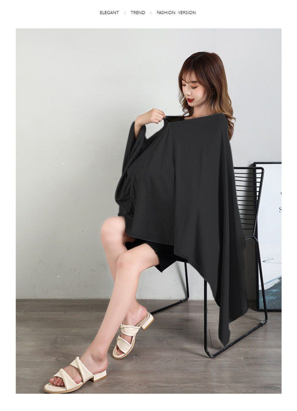 Kardigan za dojenje s prednjim otvorom, okrugli izrez, dugi rukavi, pamuk-elastan smjesa