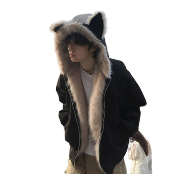 Ανδρικό καπιτονέ μπουφάν με κουκούλα, φερμουάρ και γέμισμα πολυεστέρα, πλαϊνές τσέπες