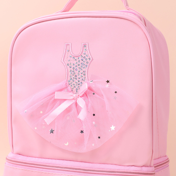 E.dance Wind Oriental – Torba za ples za djevojčice, torba za plesnu praksu, PU koža (60%), etnički stil, za djecu 3–8 godina