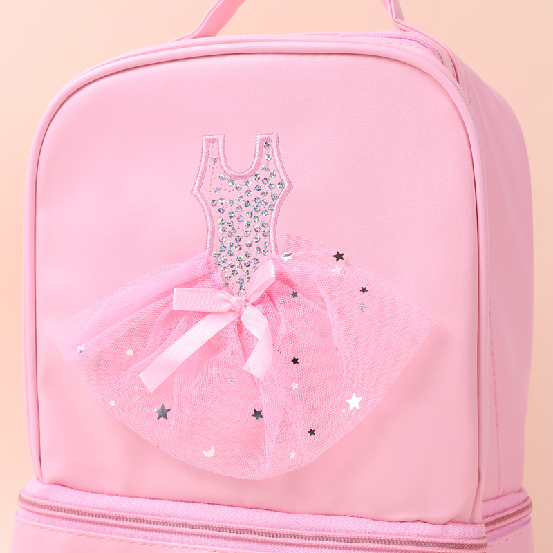 E.dance Wind Oriental – Torba za ples za djevojčice, torba za plesnu praksu, PU koža (60%), etnički stil, za djecu 3–8 godina