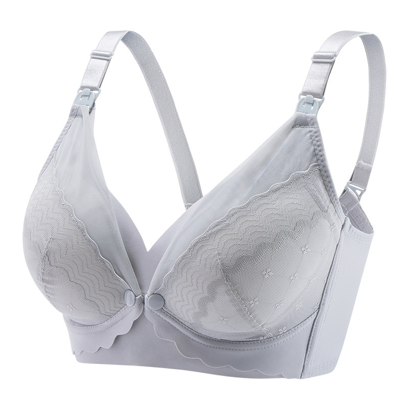 Sutien za dojenje s tankim oblikovanim košaricama, fiksni dvostruki kaiševi, najlon tkanina s pamukom podstavom, za sve faze dojenja (Materijal: najlon; Podstava: pamuk; Sadržaj podstave: 100%; Tip košarica: tanki oblikovani; Trake: fiksni dvostruki)