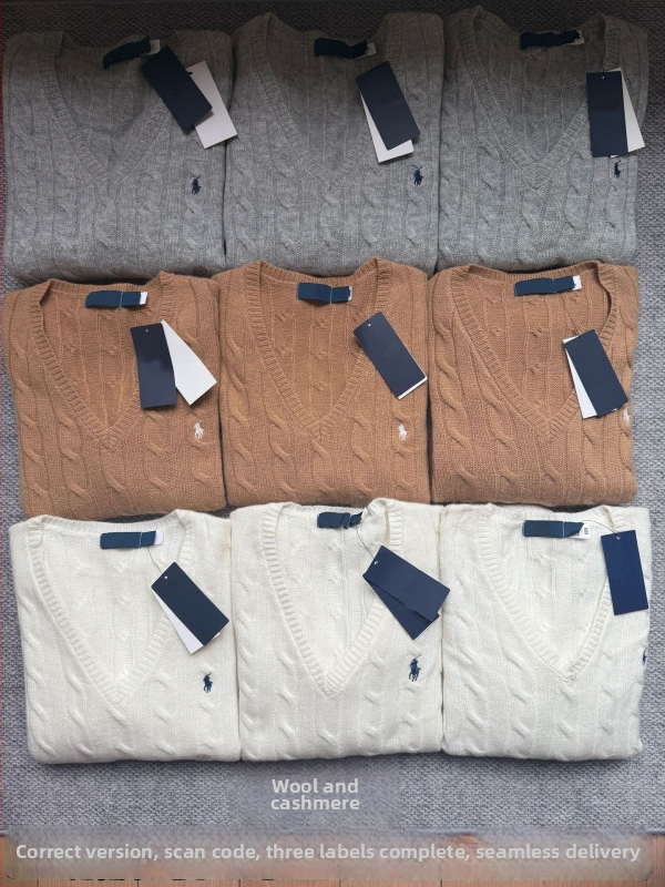 Dámsky sveter z vlny a kasmíru, výstrih do V, štíhly strih, dlhé rukávy, výšivka, obsah 90–95% vlna a max. 30% kasmír