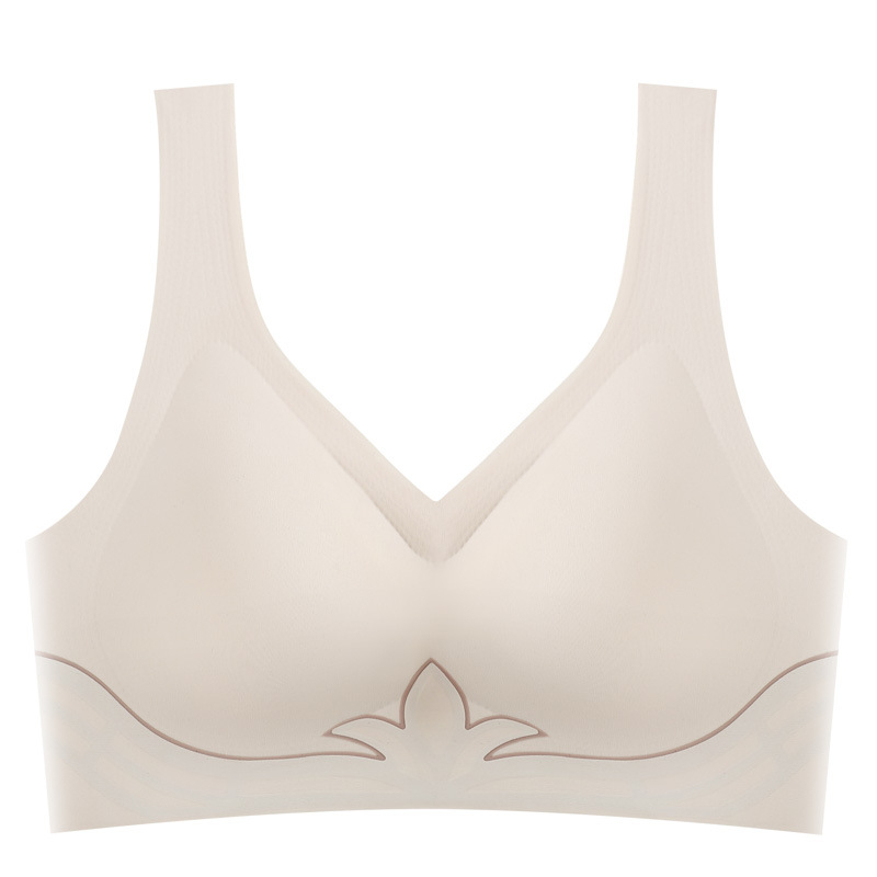 Wrap podprsenka z nylonu so spandexom; plný miska; stredná forma; tlačené švy