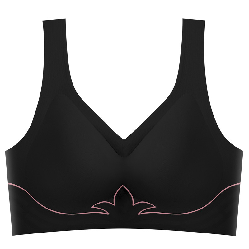 Wrap podprsenka z nylonu so spandexom; plný miska; stredná forma; tlačené švy