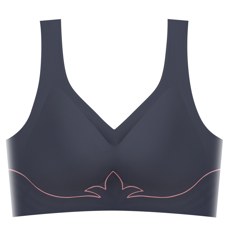 Wrap podprsenka z nylonu so spandexom; plný miska; stredná forma; tlačené švy