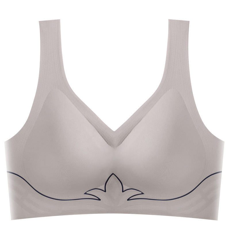 Wrap podprsenka z nylonu so spandexom; plný miska; stredná forma; tlačené švy