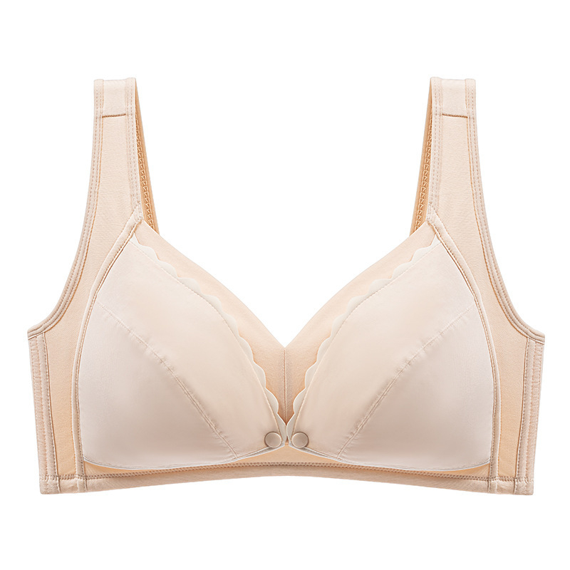 Sutien za dojenje u vest-stilu s prednjim zatvaranjem, pamuk s čipkom, bez žice, za trudnoću i dojenje