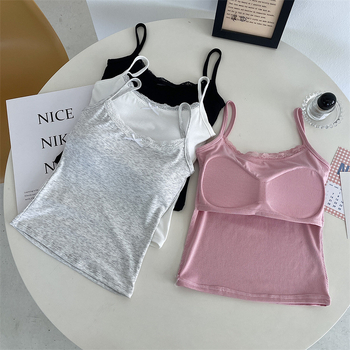 Nylon cami-top s punim košaricama, srednje oblikovanim košaricama, prozračan i udoban