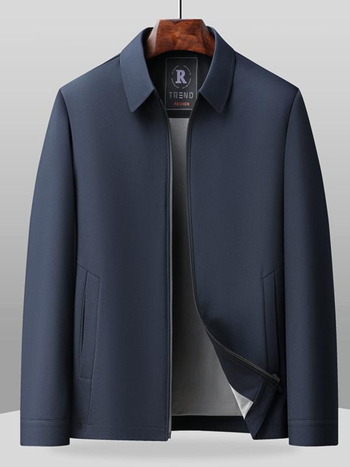 Jachetă din corduroy cu glugă pentru bărbați, croială lejeră, fermoar, ușoară, culoare solidă, material principal: blană de iepure, toamnă 2025