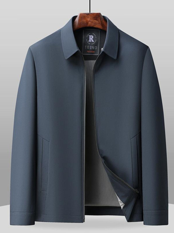 Jachetă din corduroy cu glugă pentru bărbați, croială lejeră, fermoar, ușoară, culoare solidă, material principal: blană de iepure, toamnă 2025