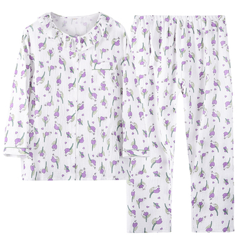 Pidzama set za trudnice, 100% pamuk, dugi rukav, hlače, udobnost svih godišnjih doba