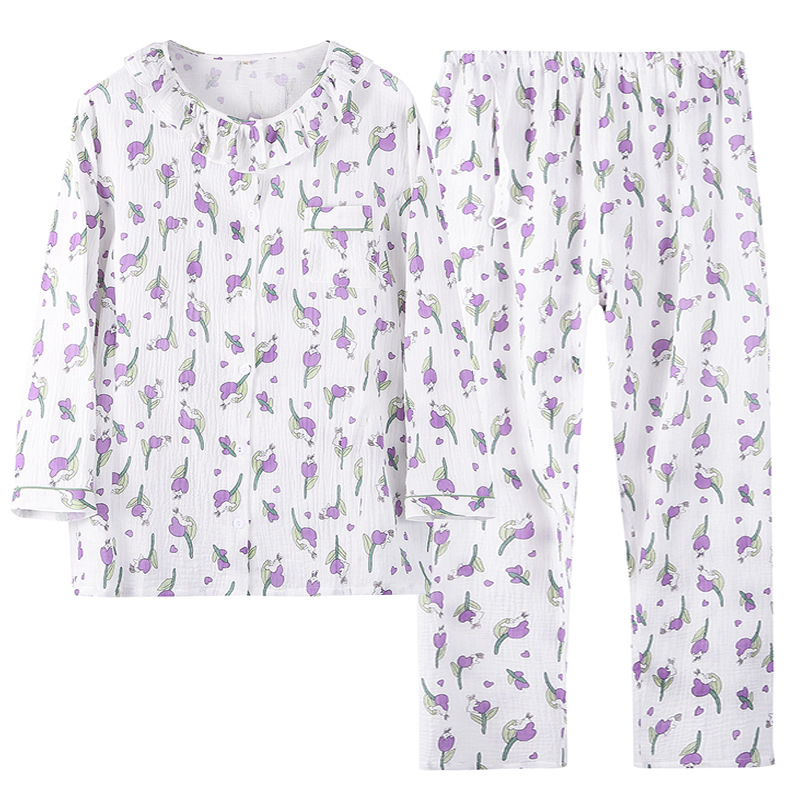 Pidzama set za trudnice, 100% pamuk, dugi rukav, hlače, udobnost svih godišnjih doba