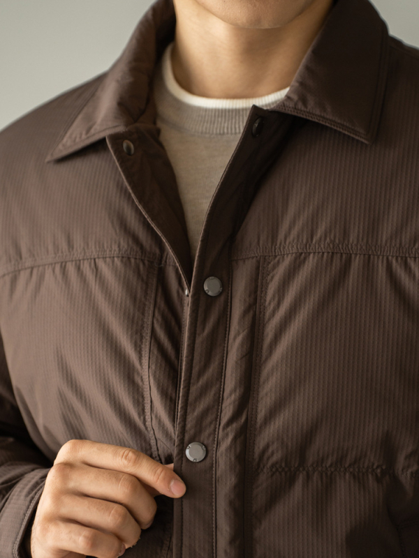 Muška vjetrovka kratka jakna s reverom, flis podstava, 90% guščje peruti, zimska jakna