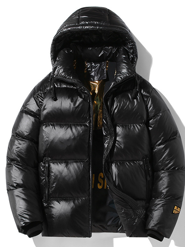 Muška jakna od bijelog pačjeg perja, punilo 550, udio perja 76–80%, otporna na vjetar, stojeći ovratnik, zip, debela