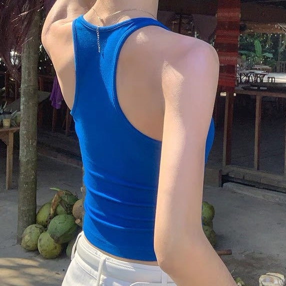 I-образна жилетка с подплънка за бюст, ежедневен стил, кратка дължина, едноцветен модел, вискозен плат, 90–95% вискоза