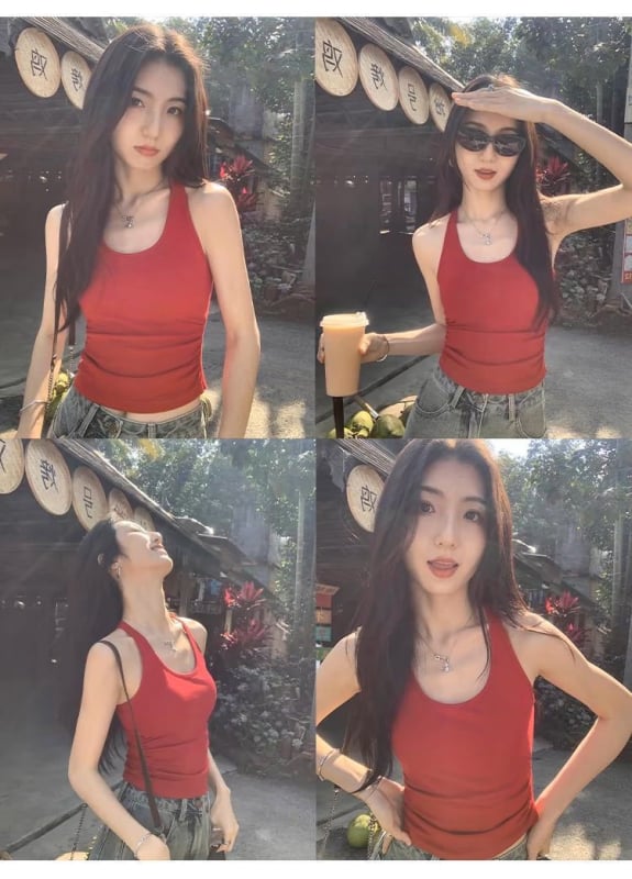 I-образна жилетка с подплънка за бюст, ежедневен стил, кратка дължина, едноцветен модел, вискозен плат, 90–95% вискоза