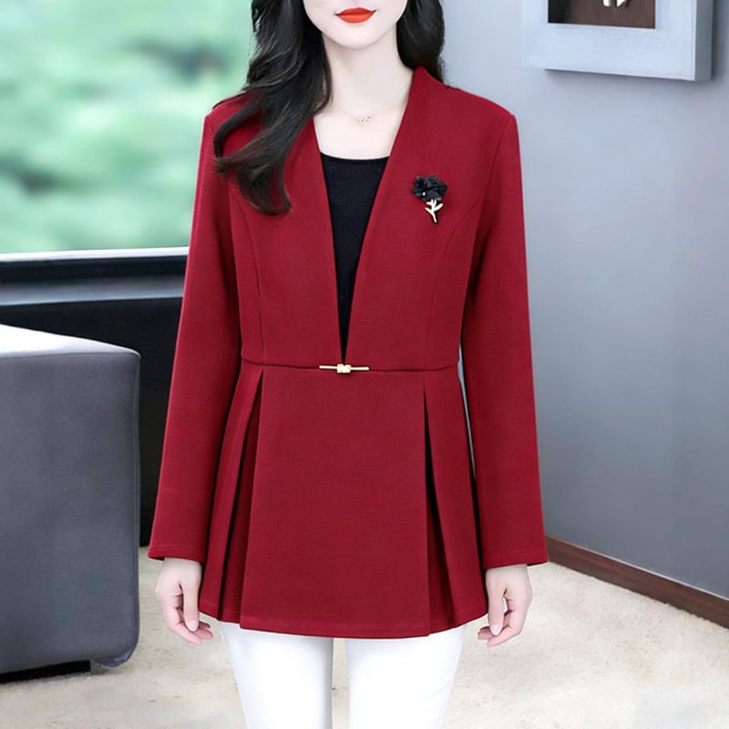 Ženska košulja-bluza s printom, pamuk-poliester 30–50% poliestera, zima 2025, elegantan dnevni stil, normalna duljina (50–65 cm), s etiketom, bez glačanja